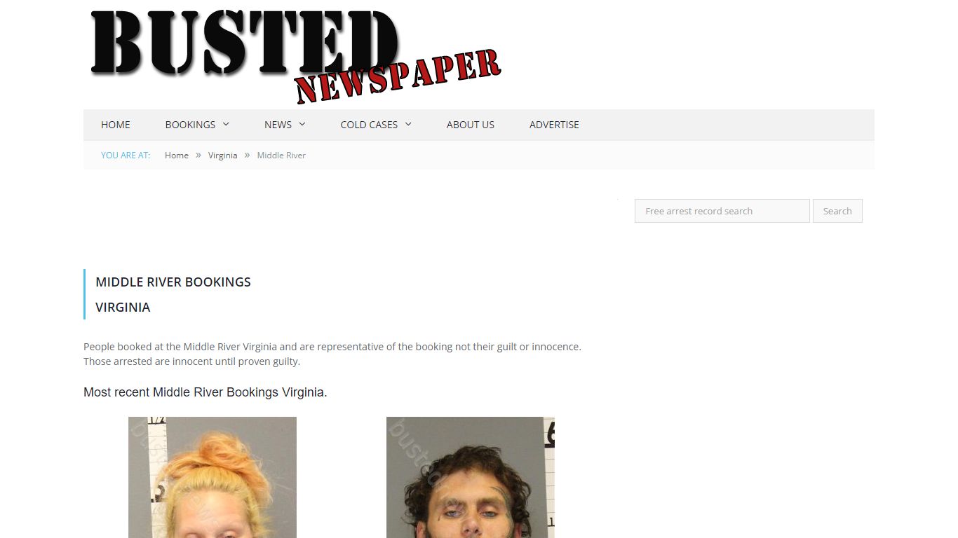 Middle River, VA Mugshots - BUSTEDNEWSPAPER.COM